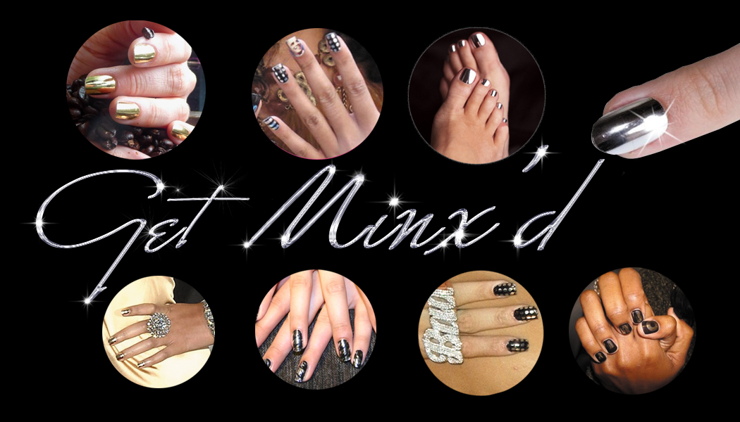 minx nails logo. ultra hot nails on the go.